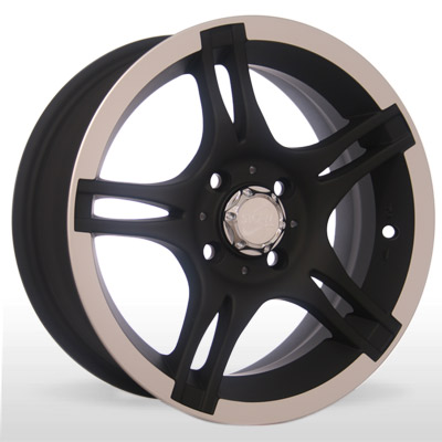 Диски YQ 845 MtBPL (Matt Black Polished Lip) Storm